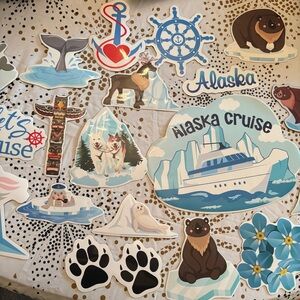Alaska cruise decor magnets set of 25
